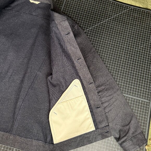 3Sixteen Denim Jacket Navy Black - XLarge - Made in USA - Picture 12 of 16